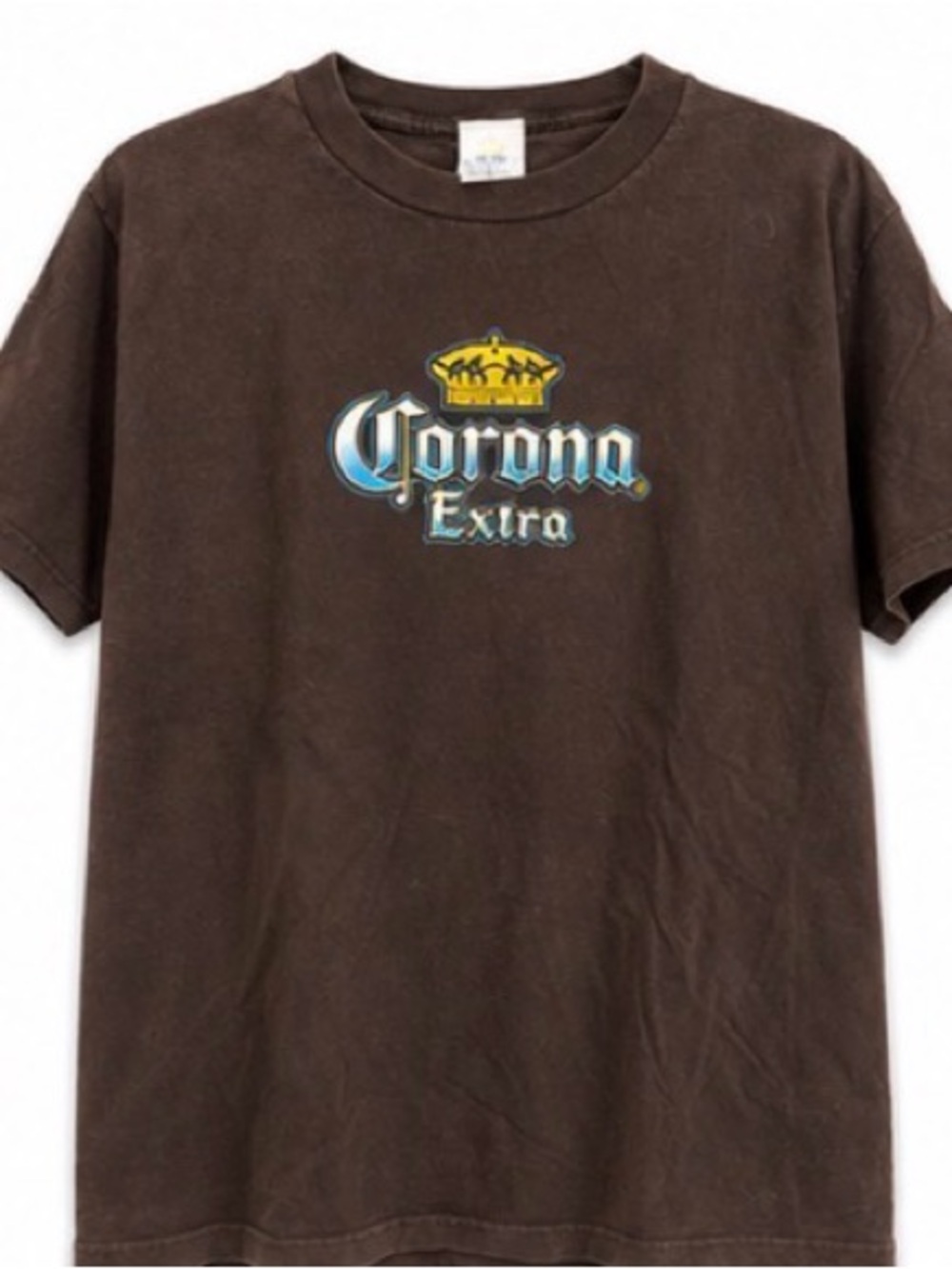 Corona Blue and Brown Shield Logo Tee